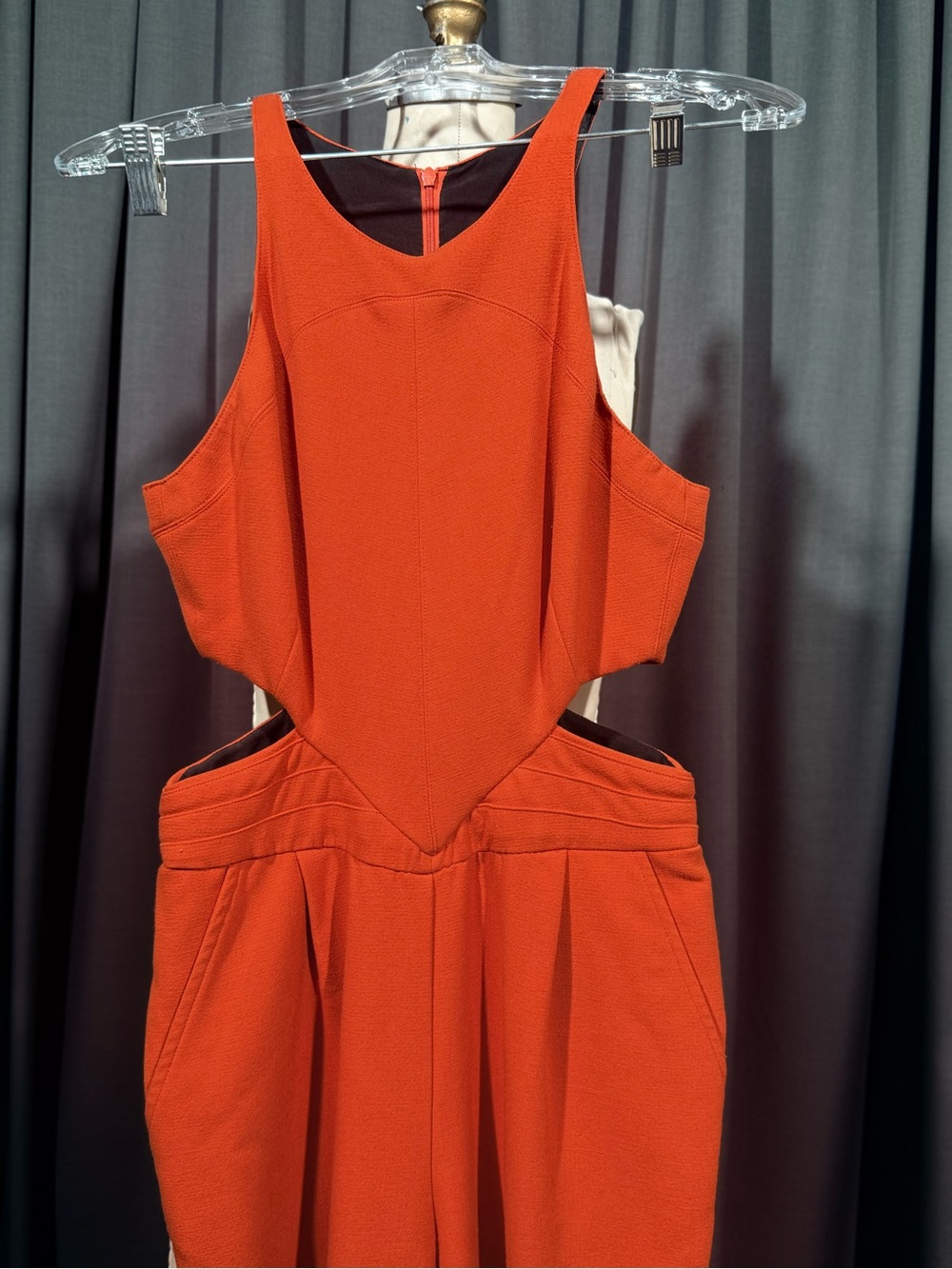 HUNTER BELL Orange Cutout Jumpsuit